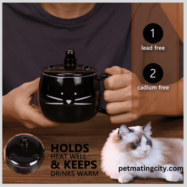 Gift for Women A distinctive ceramic black tea cup for those who adore cats.