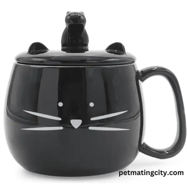 Unique Cat Lover Gift Chic Ceramic Black Tea Cup