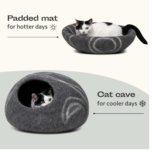 Premium Felt Cat Bed Cave