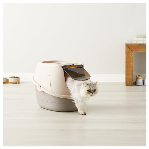Amazon Basics No-Mess Hooded Cat Litter Box - Clumping Litter