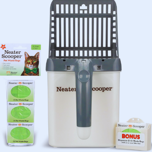Neater Scooper Cat Litter Sifter | Ultimate Litter Disposal and Extra Waste Bags