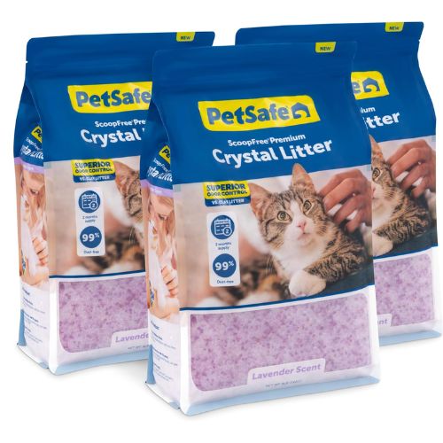 PetSafe Lavender Crystal Litter 3-Pack Odor Control & Low Tracking